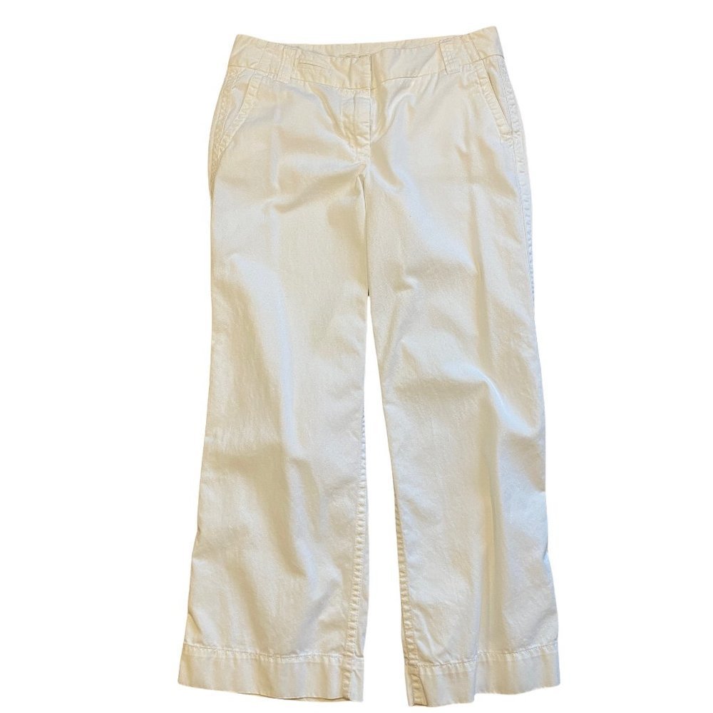 J. CREW White Twill Chinos | Size 10S